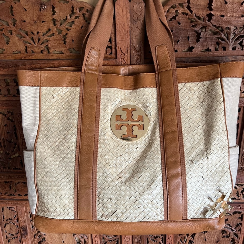 Tory Burch Large Rattan Tote As Is Project Bag